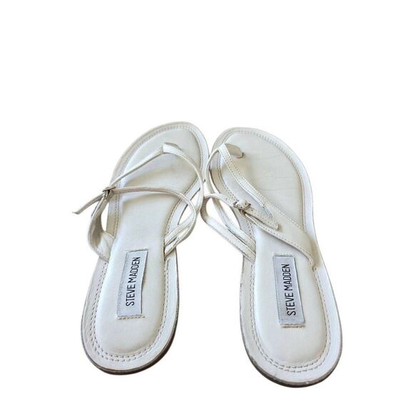 Steve Madden Strappy Leather Sandals in Bone Size 10 - Picture 5 of 6